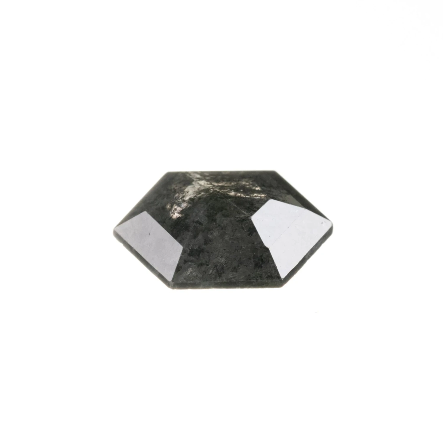 .53 Carat Black Rose Cut Hexagon Diamond 2 .53 Carat Black Rose Cut Hexagon Diamond - Image 2