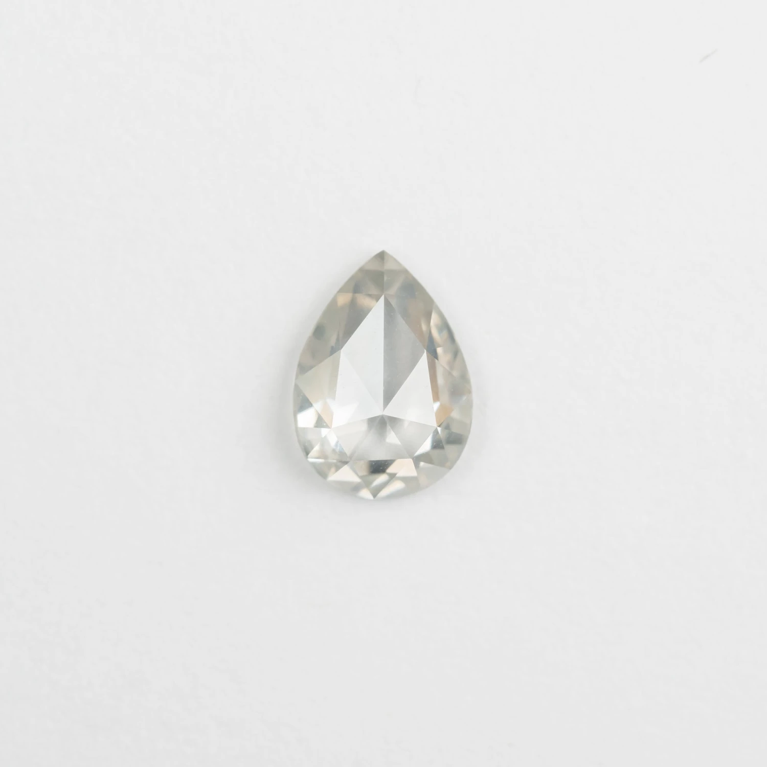 .70 Carat Icy White Diamond, Rose Cut Pear Diamond 1 .70 Carat Icy White Diamond, Rose Cut Pear Diamond