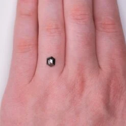 .89 Carat Salt And Pepper Rose Cut Hexagon Diamond -Point No Point Studio Store 0.89 550 7 6f6ebd0b 6158 44f9 a5cd d5cd1359f9f6