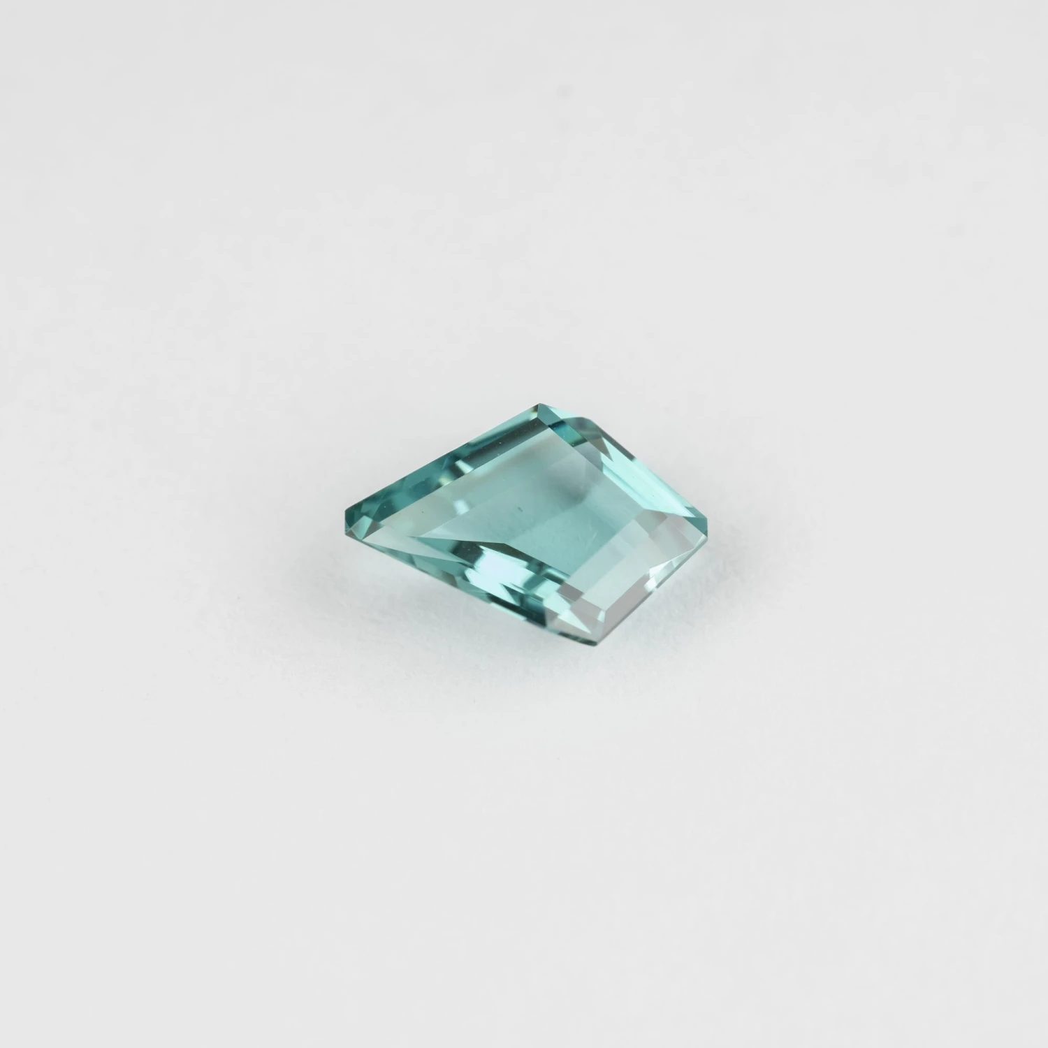 .91 Carat Light Blue Teal Double Cut Kite Tourmaline 2 .91 Carat Light Blue Teal Double Cut Kite Tourmaline - Image 2