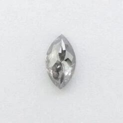.92 Carat Salt And Pepper Rose Cut Marquise Diamond