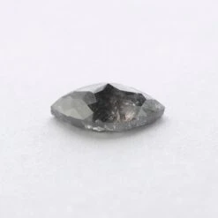 .92 Carat Salt And Pepper Rose Cut Marquise Diamond -Point No Point Studio Store 0.92 498 5