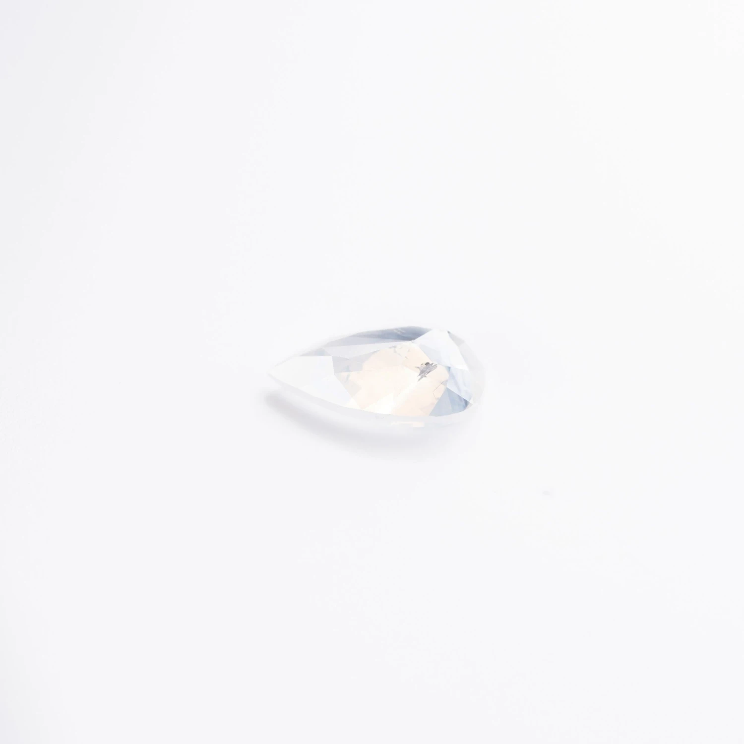 .99 Carat Icy White Rose Cut Pear Diamond 2 .99 Carat Icy White Rose Cut Pear Diamond - Image 2