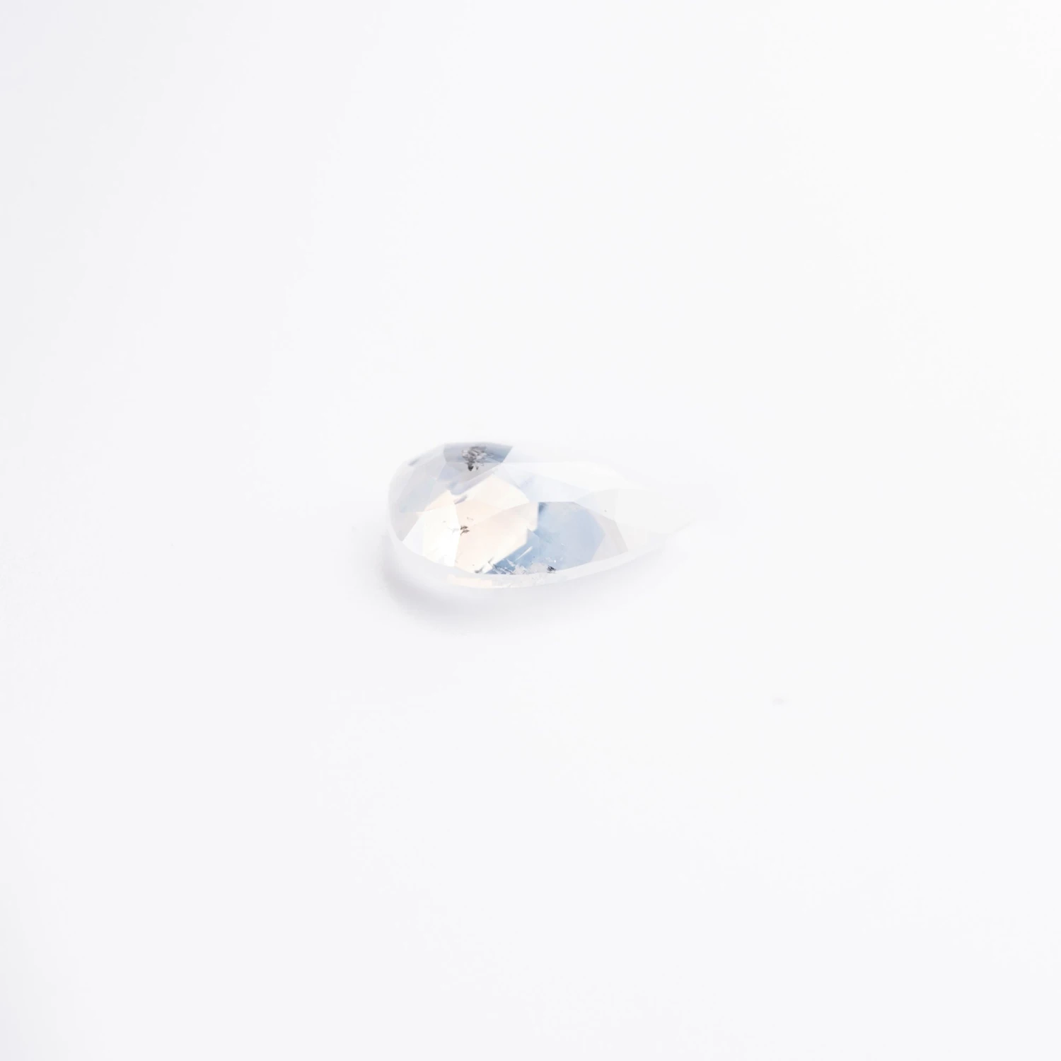 .99 Carat Icy White Rose Cut Pear Diamond 3 .99 Carat Icy White Rose Cut Pear Diamond - Image 3