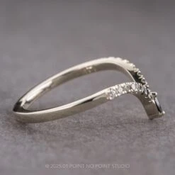 Marquise Ombre Diamond Vivian Wedding Band, 14K White Gold 11 Marquise Ombre Diamond Vivian Wedding Band, 14K White Gold -Point No Point Studio Store 01062025CWG 2 1