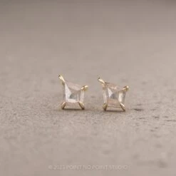 .31tcw Salt And Pepper Kite Diamond Studs, 14k Yellow Gold Earrings