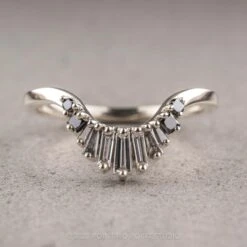 Baguette Diamond Wedding Band, Ombre Wren Setting, Platinum 13 Baguette Diamond Wedding Band, Ombre Wren Setting, Platinum -Point No Point Studio Store 01192022CCWB1WG 1 e291009c 3477 463b 96c8 e71dc9047479