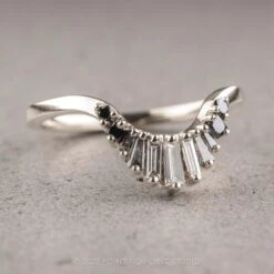 Baguette Diamond Wedding Band, Ombre Wren Setting, Platinum 14 Baguette Diamond Wedding Band, Ombre Wren Setting, Platinum -Point No Point Studio Store 01192022CCWB1WG 2 7104c3fb dbc9 4f0a afc0 2bb4d949f910