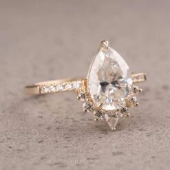 2.48 Carat Pear Moissanite Engagement Ring, Kanara Setting, 14K Yellow Gold 27 2.48 Carat Pear Moissanite Engagement Ring, Kanara Setting, 14K Yellow Gold -Point No Point Studio Store 01192023A EL 2 7d8343c3 a452 45b7 96fa 768124f4b11e