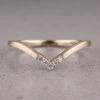 5 Diamond Vivian Wedding Band, 14k Rose Gold