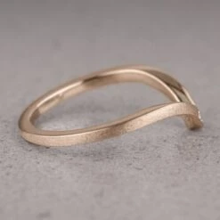 5 Diamond Vivian Wedding Band, 14k Rose Gold 7 5 Diamond Vivian Wedding Band, 14k Rose Gold -Point No Point Studio Store 01312022DRG 3