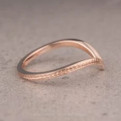 Vintage Vivian Wedding Band, 14k Rose Gold -Point No Point Studio Store 02182023B RJ 3