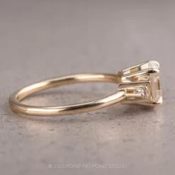 1.56 Carat Hexagon Moissanite Engagement Ring, Betty Setting, 14K Yellow Gold -Point No Point Studio Store 03042023C 4