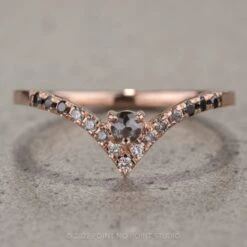 15 Ombre Diamond Wedding Ring, Adorn Ombre Vivian Setting, 14k Rose Gold