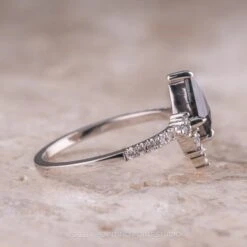 .83 Carat Salt And Pepper Kite Diamond Engagement Ring, Camila Setting, Platinum -Point No Point Studio Store 03222023F 2 da08cc68 ea24 411d bd5b 64e0056cb063