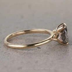 1.15 Carat Salt And Pepper Oval Diamond Engagement Ring, Zoe Setting, 14K Yellow Gold -Point No Point Studio Store 04022022A 4 396bb7f8 4cd3 4ed3 9dc0 2f56d4fde189