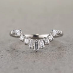 Baguette And Round Diamond Wedding Band, Gretchen Setting, Platinum -Point No Point Studio Store 04262022C 1 db8372e8 0d07 4528 b6af dc50570f74b1