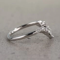 Baguette And Round Diamond Wedding Band, Gretchen Setting, Platinum -Point No Point Studio Store 04262022C 3 0616b4d4 aead 445d 93e3 6f9d9ba6f4aa