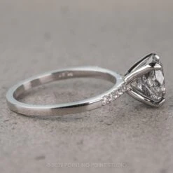 1.93 Carat Salt And Pepper Round Diamond Engagement Ring, Jules Setting, 14K White Gold 18 1.93 Carat Salt And Pepper Round Diamond Engagement Ring, Jules Setting, 14K White Gold -Point No Point Studio Store 04272022H 3