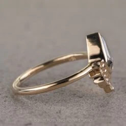 2.35 Carat Salt And Pepper Pear Diamond Engagement Ring, Ava Bezel Setting, 14k Yellow Gold 22 2.35 Carat Salt And Pepper Pear Diamond Engagement Ring, Ava Bezel Setting, 14k Yellow Gold -Point No Point Studio Store 04282022A 3 a625acfd 8033 4725 8705 f16668245a59