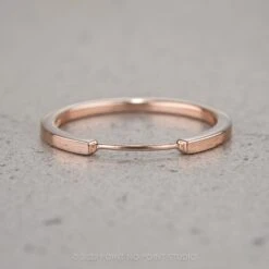 Harper Cuff Wedding Band, 14k Rose Gold