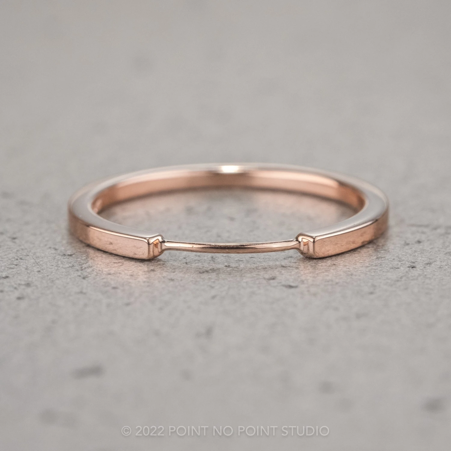 Harper Cuff Wedding Band, 14k Rose Gold 1 Harper Cuff Wedding Band, 14k Rose Gold