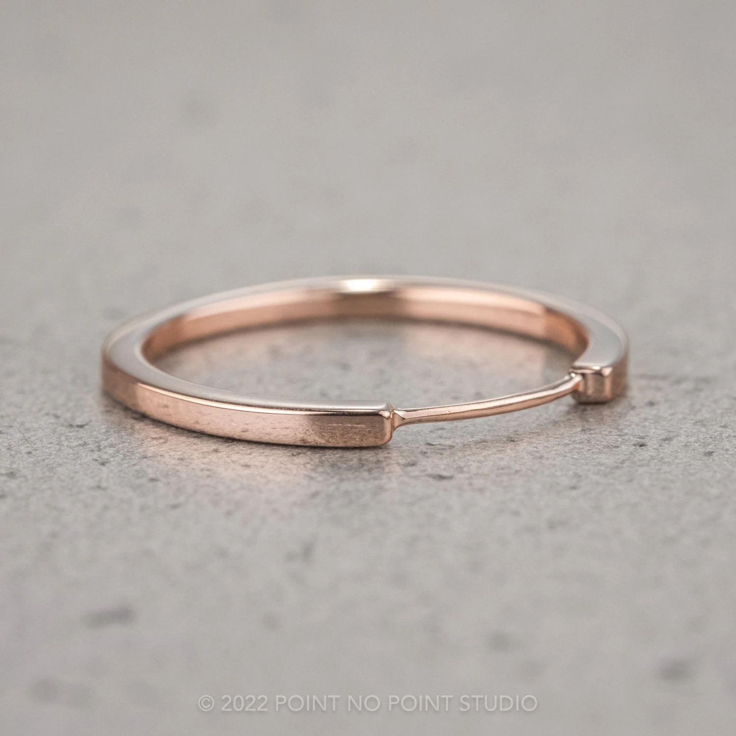 Harper Cuff Wedding Band, 14k Rose Gold 6 Harper Cuff Wedding Band, 14k Rose Gold - Image 6