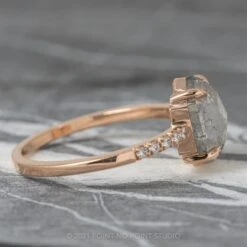 1.52 Carat Salt And Pepper Hexagon Diamond Engagement Ring, Jules Setting, 14k Rose Gold 33 1.52 Carat Salt And Pepper Hexagon Diamond Engagement Ring, Jules Setting, 14k Rose Gold -Point No Point Studio Store 05052021A 6 31bc695d 2a89 4bfe 9309 739dde83e2af