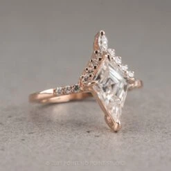 1.54 Carat Kite Moissanite Engagement Ring, Avaline Setting, 14K Rose Gold -Point No Point Studio Store 06302021BRG 2 0cde2472 c1b7 47a2 84e4 f38fa9b7606d