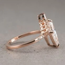 1.54 Carat Kite Moissanite Engagement Ring, Avaline Setting, 14K Rose Gold -Point No Point Studio Store 06302021BRG 3 7168301b e369 4efa b0a3 6f1d871e3a53