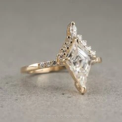 1.54 Carat Kite Moissanite Engagement Ring, Avaline Setting, 14K Yellow Gold -Point No Point Studio Store 06302021BYG 2 1138baf0 77ea 4f2d 992b d6b7075fcb7d
