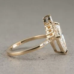 1.54 Carat Kite Moissanite Engagement Ring, Avaline Setting, 14K Yellow Gold -Point No Point Studio Store 06302021BYG 3 621fba91 29d7 4214 ab25 e4c29a1fb1e7