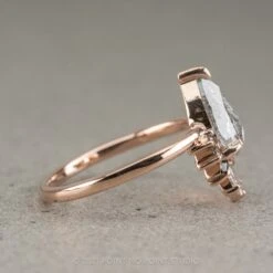 1.38 Carat Icy Salt And Pepper Pear Diamond Engagement Ring, Ombre Wren Setting, 14K Rose Gold 8 1.38 Carat Icy Salt And Pepper Pear Diamond Engagement Ring, Ombre Wren Setting, 14K Rose Gold -Point No Point Studio Store 07082021ARG 3 1e0610c3 e130 4d53 bbb6 1e336108b42e
