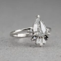 1.38 Carat Icy Salt And Pepper Pear Diamond Engagement Ring, Ombre Wren Setting, 14K White Gold 7 1.38 Carat Icy Salt And Pepper Pear Diamond Engagement Ring, Ombre Wren Setting, 14K White Gold -Point No Point Studio Store 07082021AWG 2 95eca099 5ff4 4e43 be16 7b9b9c9bfb3f