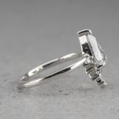 1.38 Carat Icy Salt And Pepper Pear Diamond Engagement Ring, Ombre Wren Setting, Platinum -Point No Point Studio Store 07082021AWG 3 2d8f9a96 424b 4988 b017 a43ed15138af