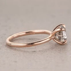 1.59 Carat Salt And Pepper Round Diamond Engagement Ring, Tulip Jane Setting, 14k Rose Gold -Point No Point Studio Store 09092022 08 4