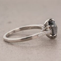 1.30 Carat Salt And Pepper Hexagon Diamond Engagement Ring, Mauve Setting, Platinum 20 1.30 Carat Salt And Pepper Hexagon Diamond Engagement Ring, Mauve Setting, Platinum -Point No Point Studio Store 09102022C 4 085dfd51 277d 464f 91e7 0c1473190d94