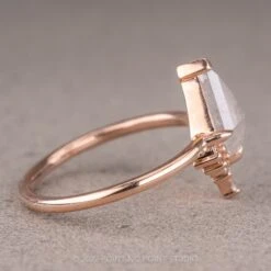 1.33 Carat Salt And Pepper Kite Diamond Engagement Ring, Ava Setting, 14K Rose Gold -Point No Point Studio Store 09282022D 4 3bf3d623 b187 4787 b40d 2d700d43daca