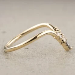 Salt And Pepper Marquise And White Diamond Wedding Band, Cassiopeia Setting, 14K Yellow Gold 7 Salt And Pepper Marquise And White Diamond Wedding Band, Cassiopeia Setting, 14K Yellow Gold -Point No Point Studio Store 09302022AYG 3