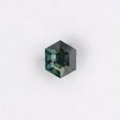 1.04 Carat Teal Brilliant Cut Hexagon Sapphire