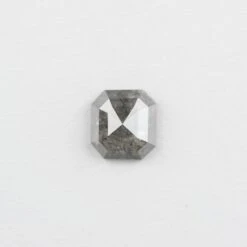 1.06 Carat Salt And Pepper Rose Cut Asscher Diamond
