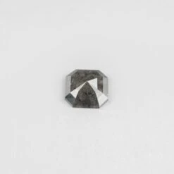 1.06 Carat Salt And Pepper Rose Cut Asscher Diamond -Point No Point Studio Store 1.06 527 3