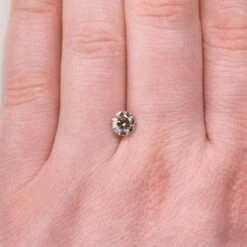 1.07 Carat Salt And Pepper Brilliant Cut Round Diamond -Point No Point Studio Store 1.07 580 7