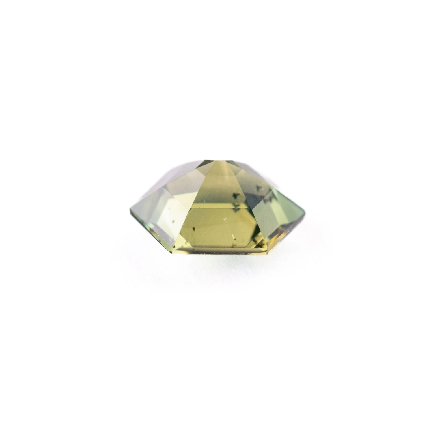 1.03 Carat Opalescent Green Step Cut Hexagon Sapphire 3 1.03 Carat Opalescent Green Step Cut Hexagon Sapphire - Image 3