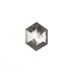 1.10 Carat Salt And Pepper Rose Cut Hexagon Diamond