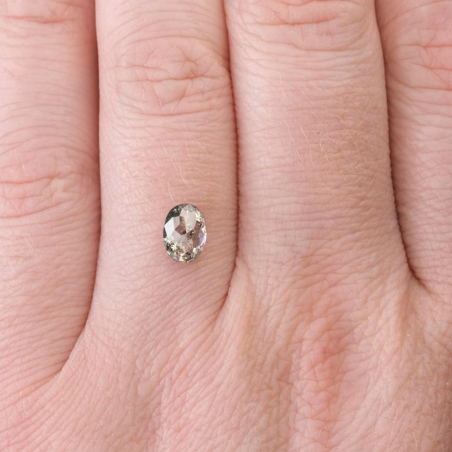 1.15 Carat Salt And Pepper Double Cut Oval Diamond 6 1.15 Carat Salt And Pepper Double Cut Oval Diamond - Image 6