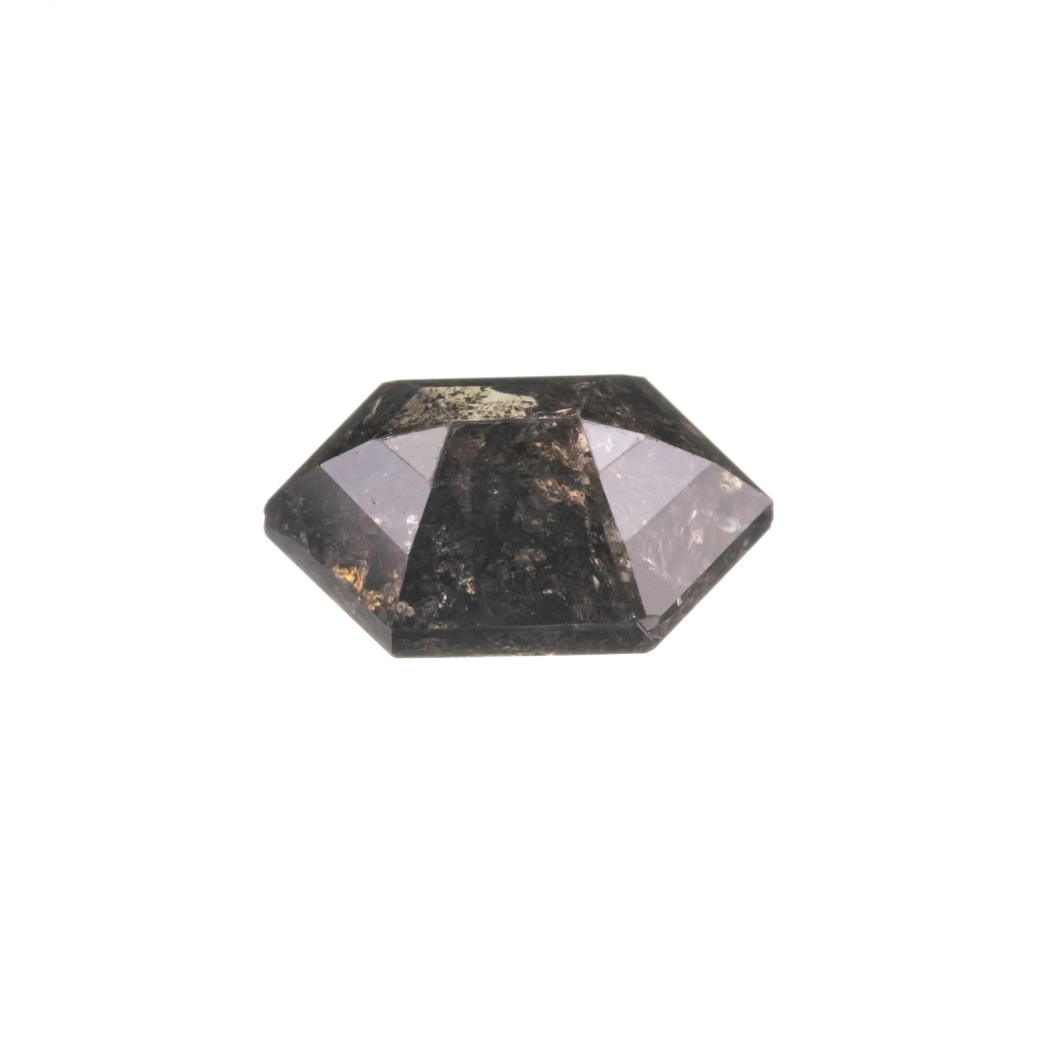 1.17 Carat Salt And Pepper Rose Cut Hexagon Diamond 2 1.17 Carat Salt And Pepper Rose Cut Hexagon Diamond - Image 2