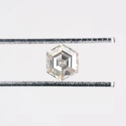 1.21 Carat Clear White Step Cut Hexagon Moissanite -Point No Point Studio Store 1.21HEX 2
