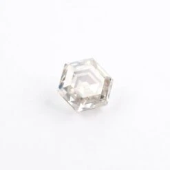 1.21 Carat Clear White Step Cut Hexagon Moissanite -Point No Point Studio Store 1.21HEX 6