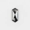 1.22 Carat Black Rose Cut Elongated Hexagon Diamond